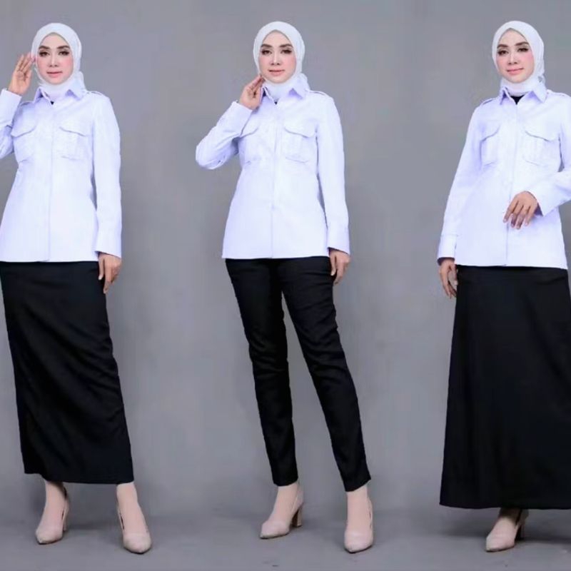 Rok Kerja Panjang Hitam Rok A Line Bahan Formal Kantor / Rok Panjang Wanita Hitam Polos