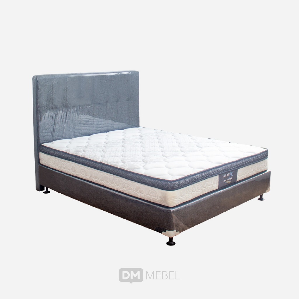 Bundling Springbed dan Divan Dipan Tatakan Kasur Sudah Dengan Sandaran - Bed Set Noura Comforta