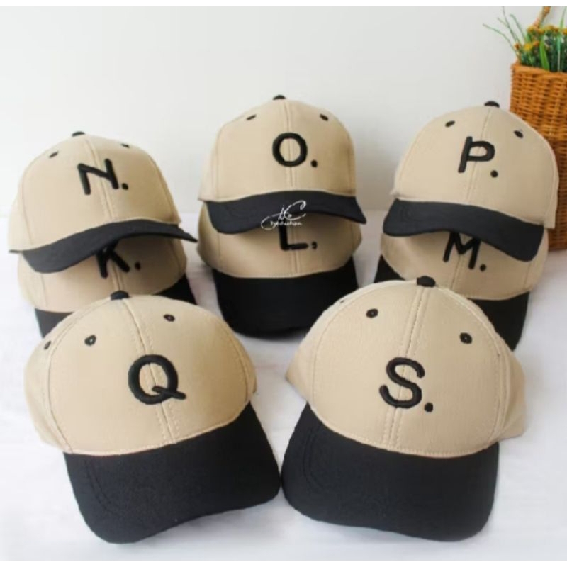 Topi anak insial huruf A-Z, Topi anak huruf, Topi baseball anak huruf nama, Topi anak terbaru, Topi 