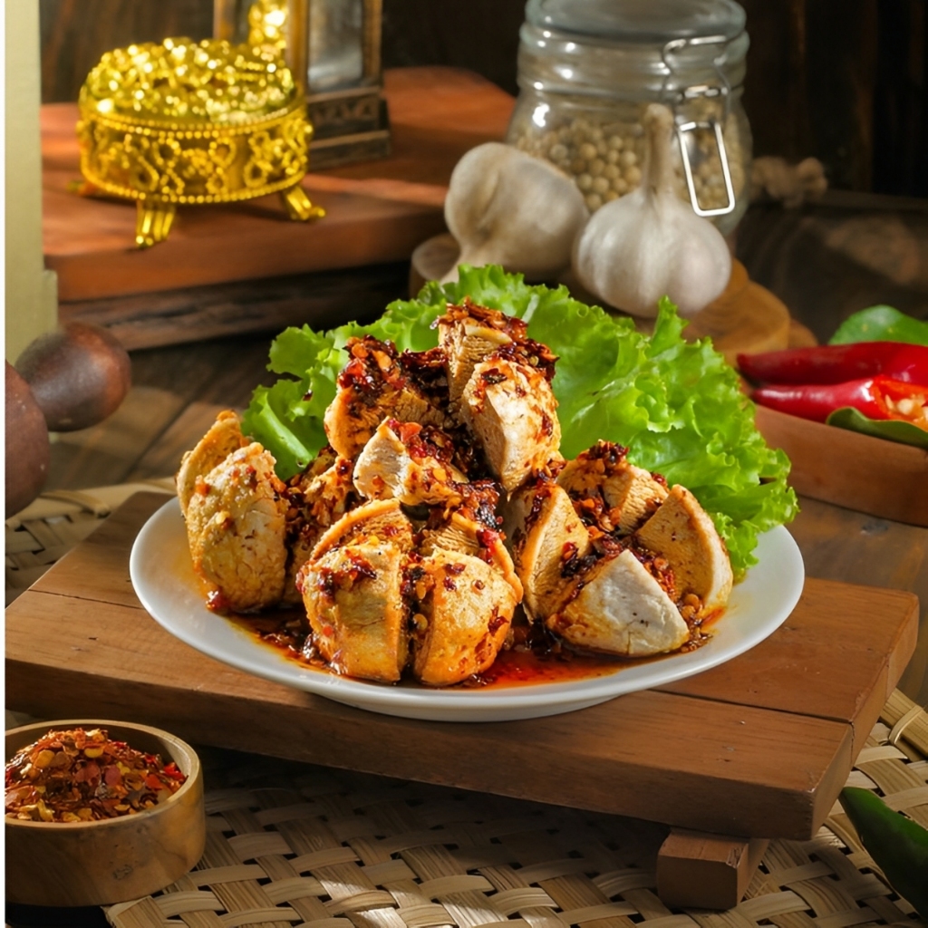 

Basreng mentah isi 6 biji bumbu chili oil pedas