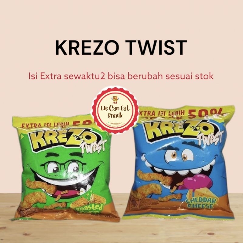 

Krezo Twist Makanan Ringan Ekstrudat Jagung Rasa Renceng All Varian (Isi 10 Bks)