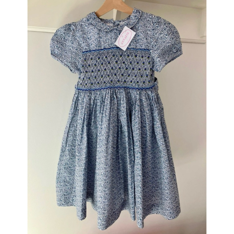 NEW Annafie Blue Floral dress anak dress bayi bukan sarah louise dondolo darcy&rae luli&me sophie&lu