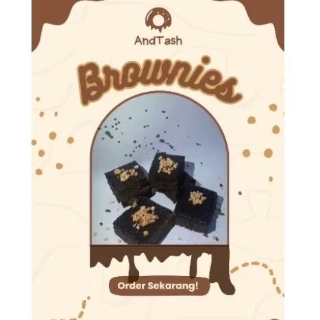 

Brownies Premium Full Toping kacang, dengan ukuran 15x10