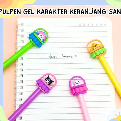 

Pulpen Gel Karakter Keranjang Sanrio Premium Kuromi Cinnamoroll Melody Lucu Unik Imut Termurah Grosir COD