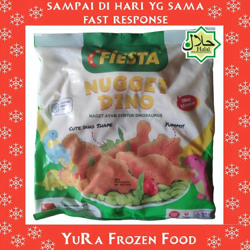 

Nugget Ayam FIESTA Dino 500gr Chicken Naget Makanan Halal Enak Yura Frozen Food Murah