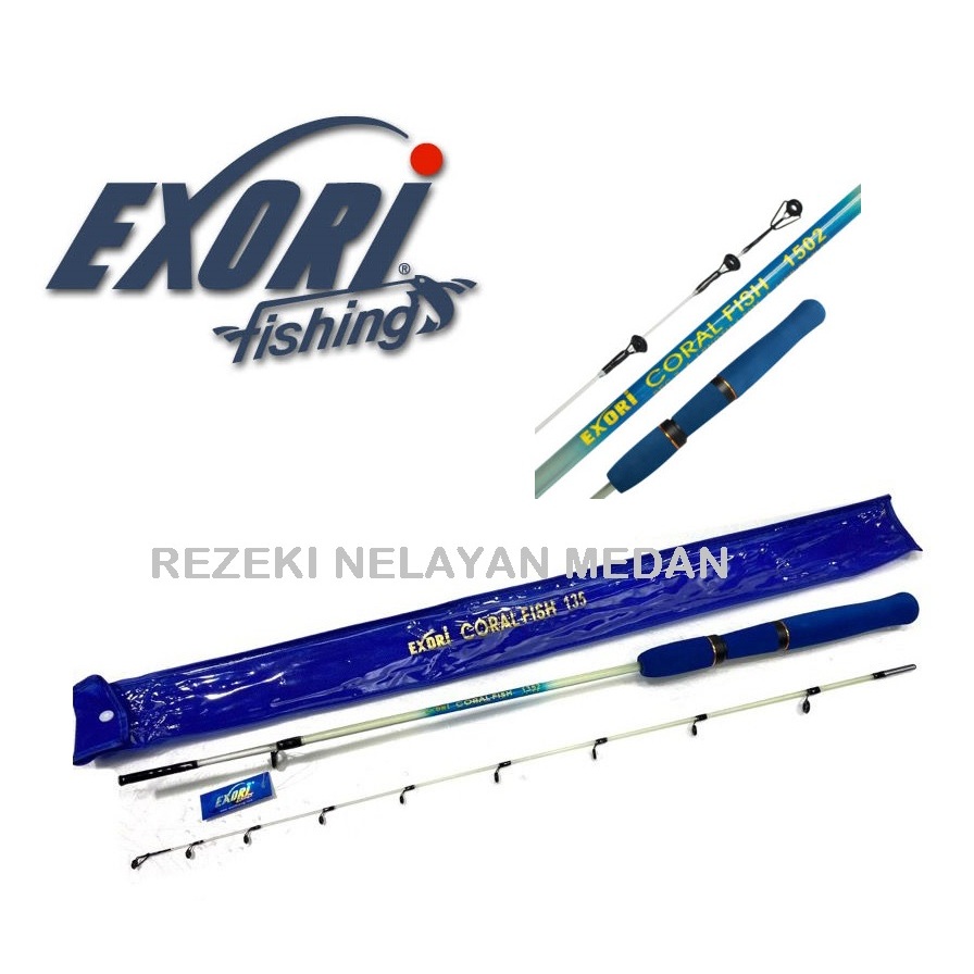 Joran EXORI Coral Fish 100 120 135 150  | Joran Fiber Solid Murah Berkualitas EXORI