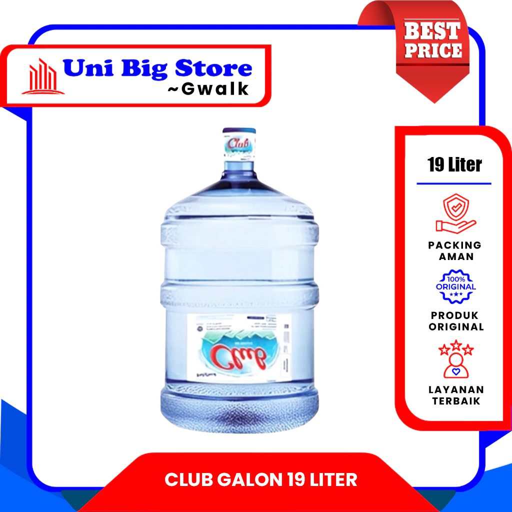 

CLUB AIR MINERAL GALON + ISI REFILL - 19 Liter