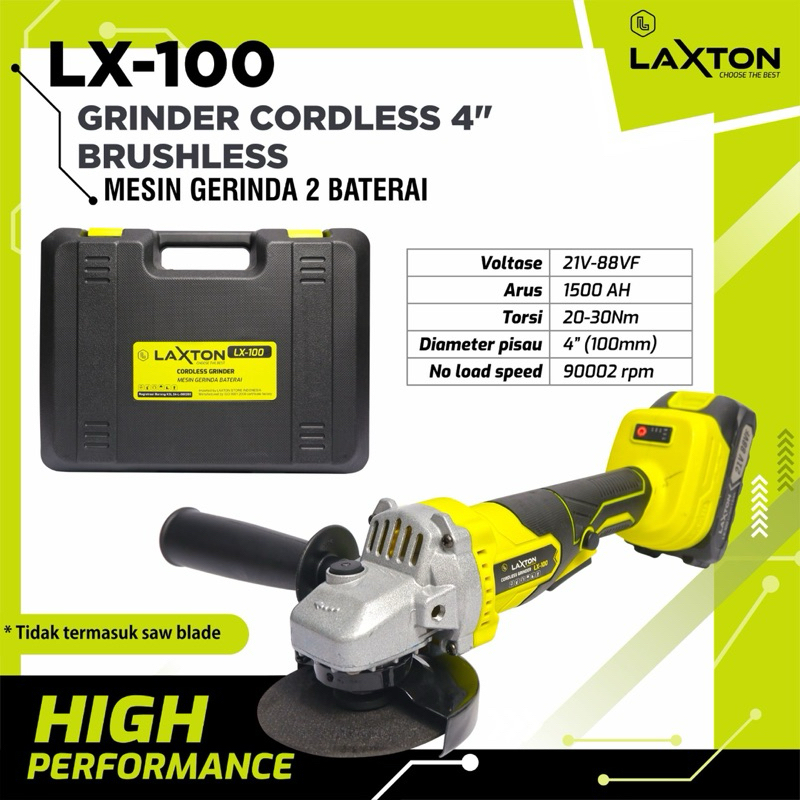 Laxton mesin gerinda angle grinder  4" LX100 gerinda tangan
