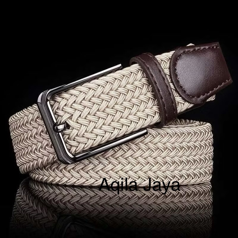 Ikat Pinggang Pria Kepang Modis Ikat Pinggang Karet Elastis