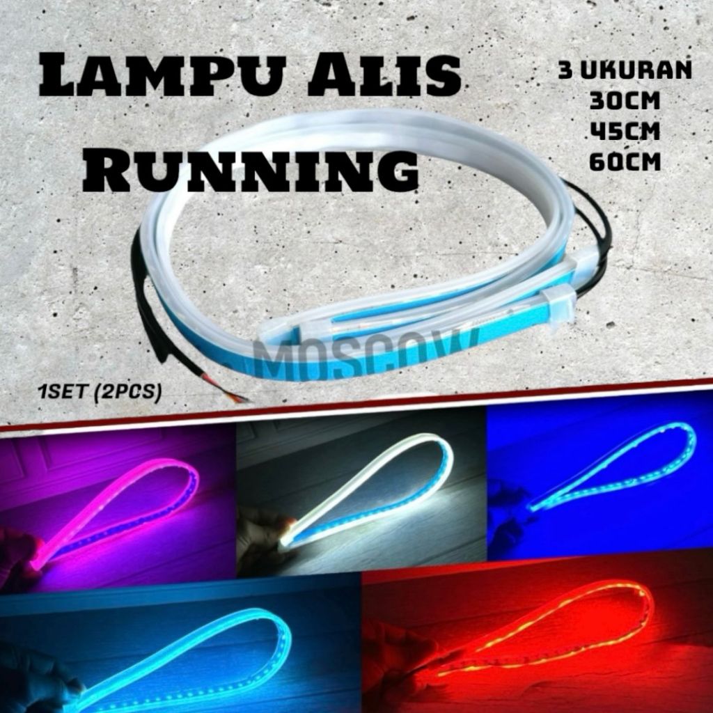 LAMPU ALIS RUNNING 30CM LAMPU LED ALIS TEMPEL FLEXIBLE SEIN ALIS FLEKSIBEL SLIM LAMPU ALIS LED SEN R