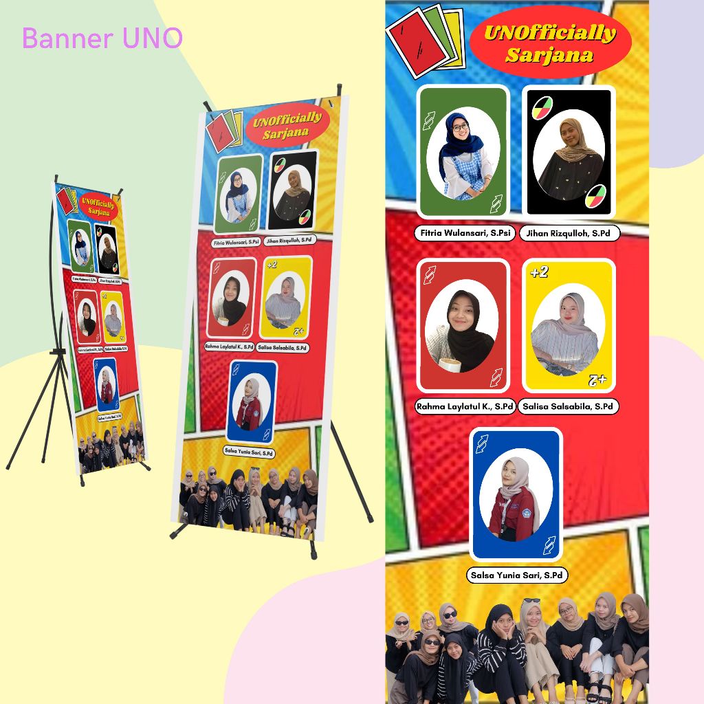 CETAK BANNER WISUDA UNO [X-BANNER UKURAN 160x60]
