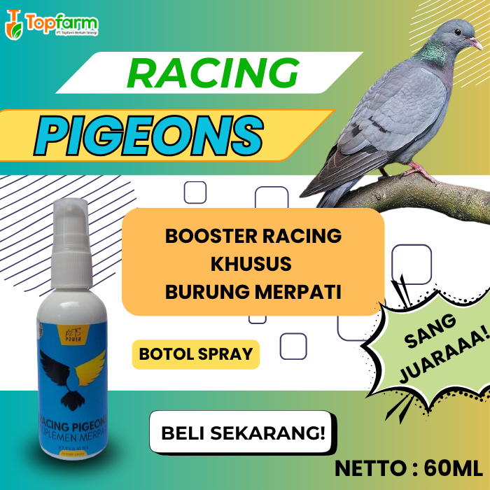 Vitamin Burung Merpati 60ML/ Vitamin Stamina Burung Merpati/ Jamu Burung Merpati/ Booster Burung Mer