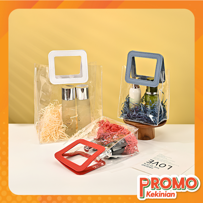 

Promo Kekinian - 6286 Goodie Bag Handle Serbaguna / Hampers Bag Transparant / Handbag Gift Souvenir Transparant