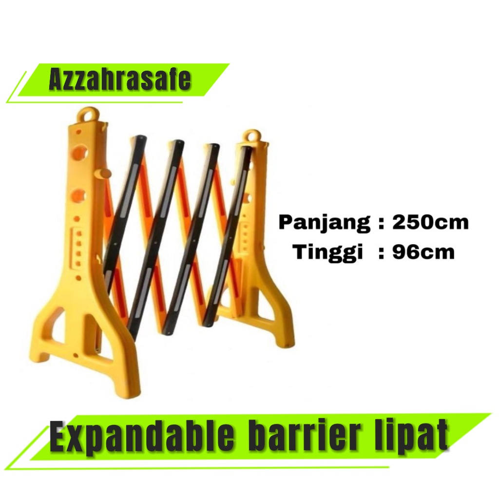 Board barrier lipat plastic Traffic road safety expandable pembatas area jalan