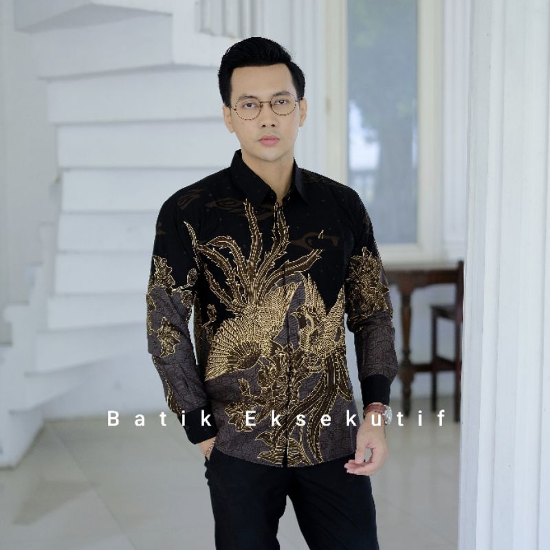 Baju Batik PUTIH Pria terbaru hem kemeja batik Ganendra Putih Batik lapis furing Lengan PENDEK Panja