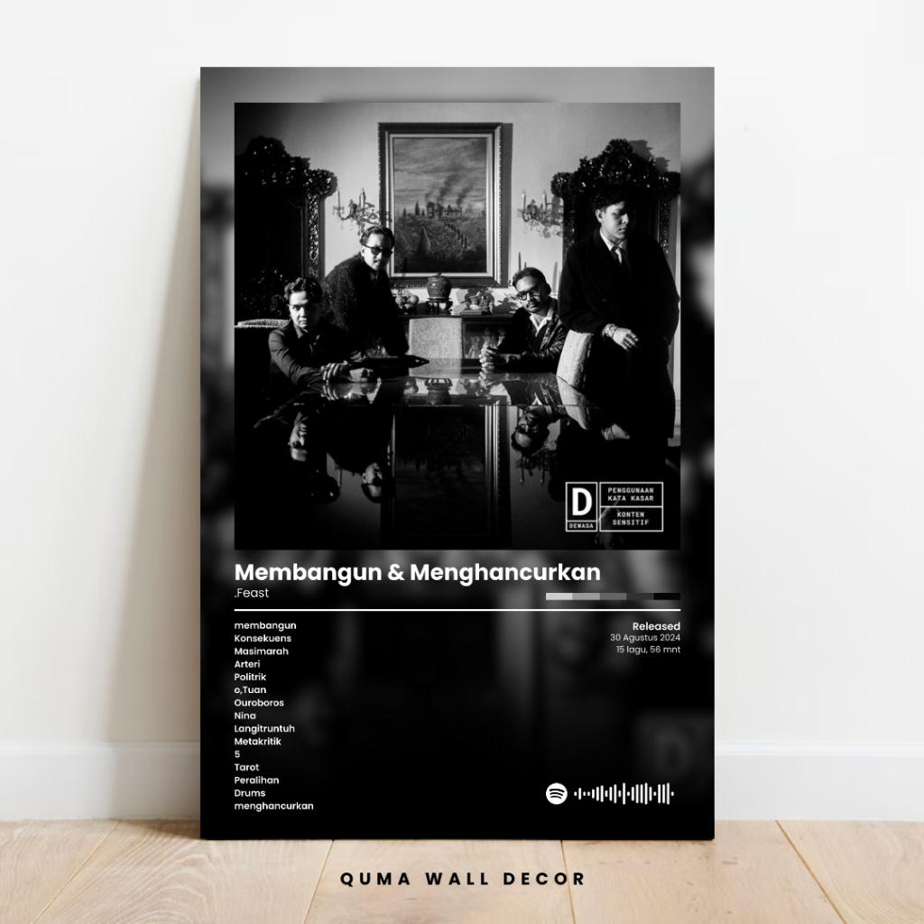Hiasan Dinding Album Feast Estetik Poster Kayu Hiasan Kamar Wall Decor