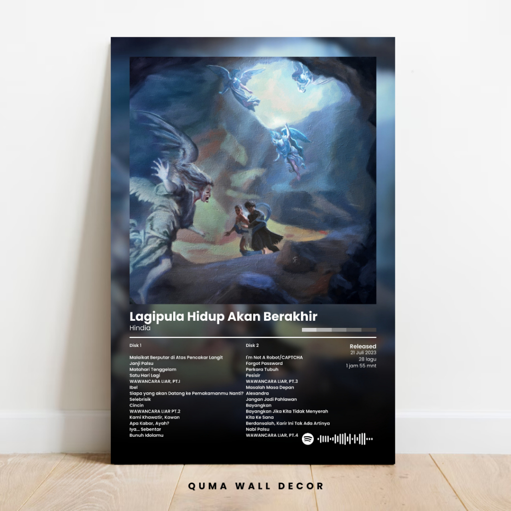 Hiasan Dinding Album Hindia Estetik Poster Kayu Hiasan Kamar Wall Decor