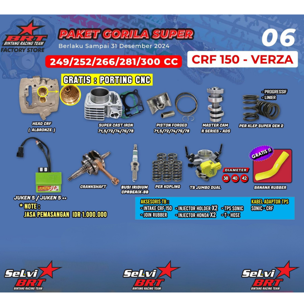 PAKET TRABAS BRT BLOK CAST IRON SET PISTON 71.5 72 74 76 78 HEAD ALBRONZE PORTING CNC MASTER CAM NOK