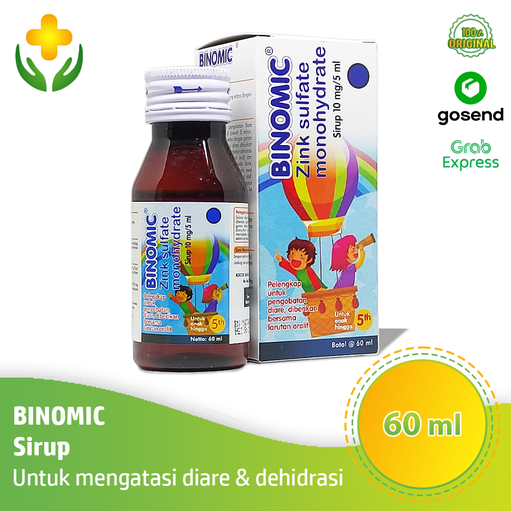 Binomic Sirup 60 ml - Obat Diare Anak Zinc Sirup