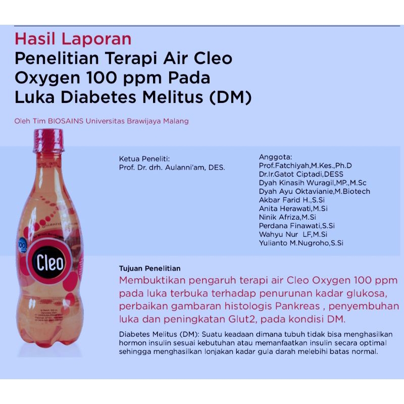 

OKSIGEN CLEO OXYGEN AIR MINUM OKSIGEN