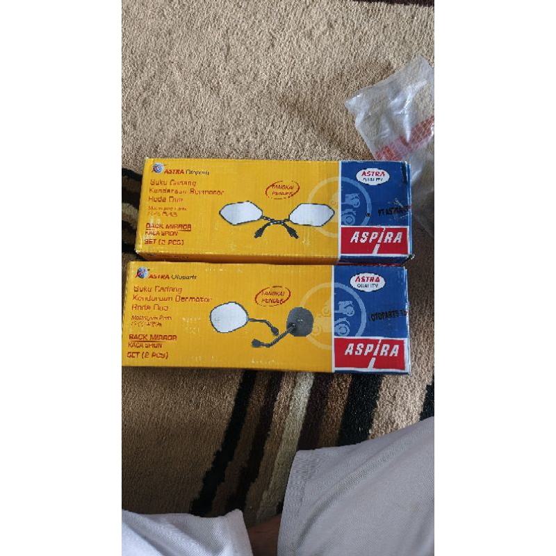 Spion aspira Tangkai pendek Crom kaca mini Untuk semua motor honda spion beat, scoopy vario ori 100%