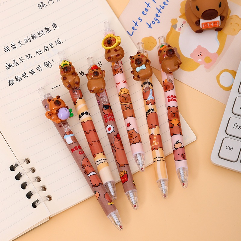 

Pulpen Gel Cetek Capybarra Lucu Pen Gel Resin Capybarra Bisa COD