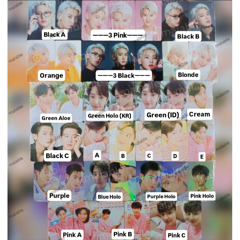 Photocard Pc Poca Nacific Holo Chanyeol EXO