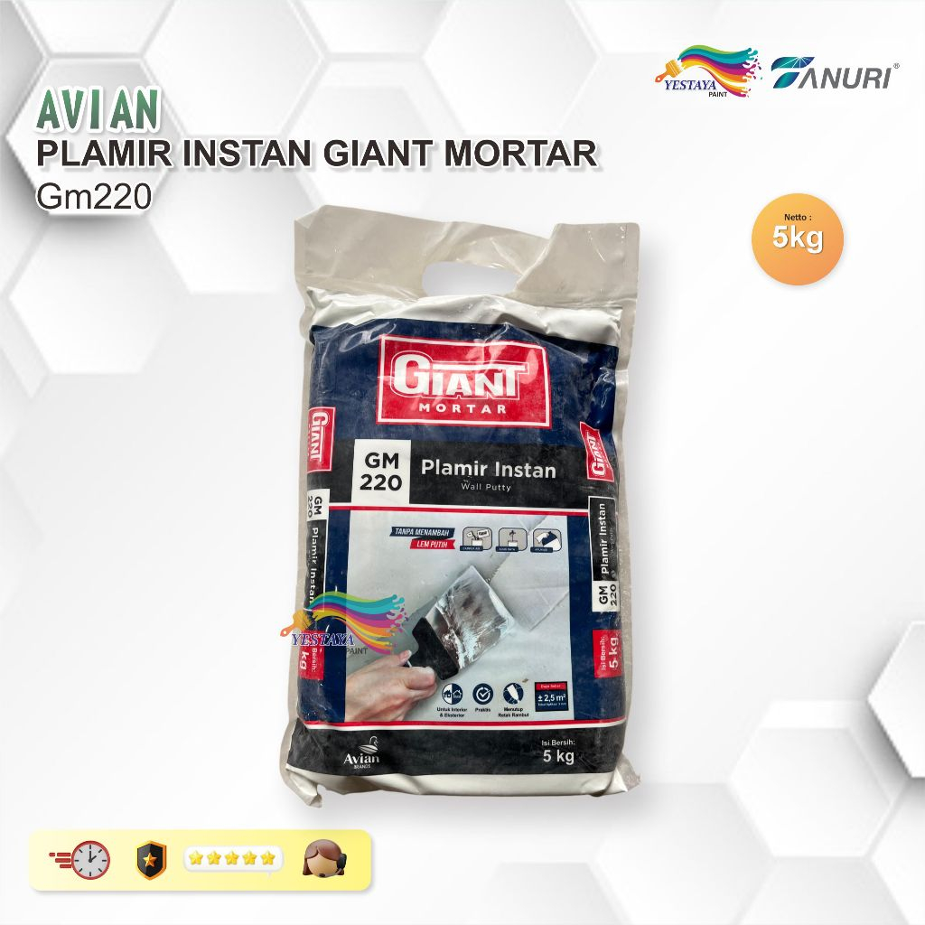 Plamir Instant Avian untuk Cat plamir 5 kg-20 kg - Giant Mortar - plamir murah