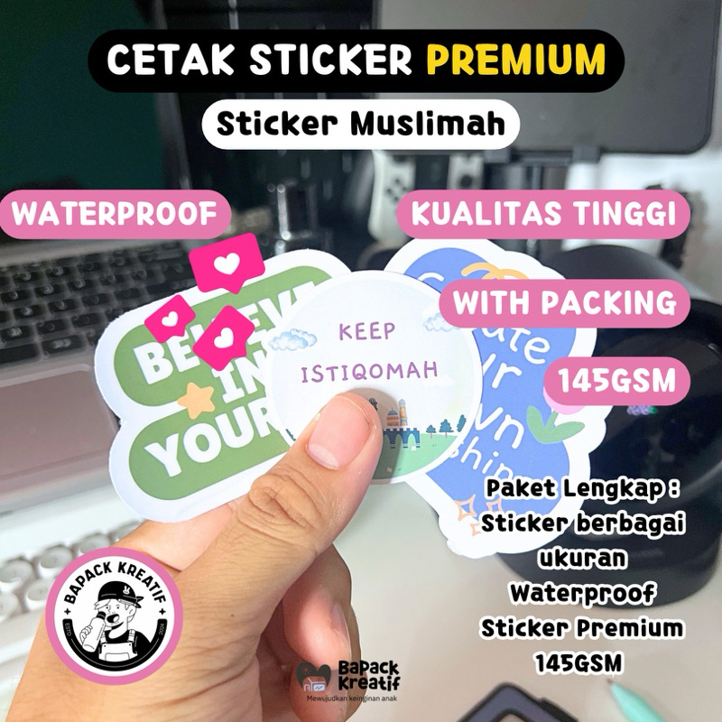 

Cetak Sticker Premium Waterproof 145GSM
