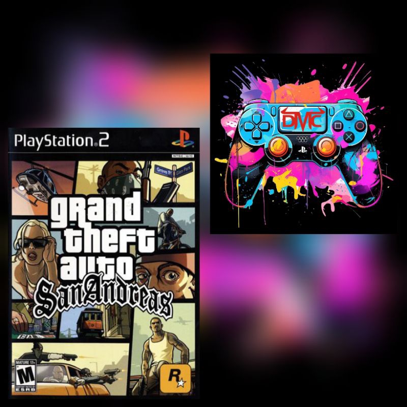 KASET PS2 FAT DAN SLIM GTA GRAND THEFT AUTO SAN ANDREAS GTA SAN ANDREAS PS 2 KASET TULIS SPIDOL