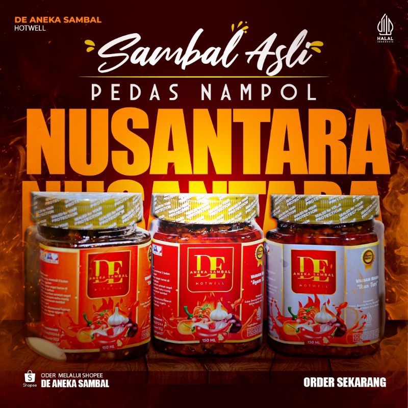 

SAMBAL ENAK PEDAS NAMPOL, SAMBAL AYAM SUWIR, SAMBAL CUMI ASIN , SAMBAL TERI MEDAN, 100% halal