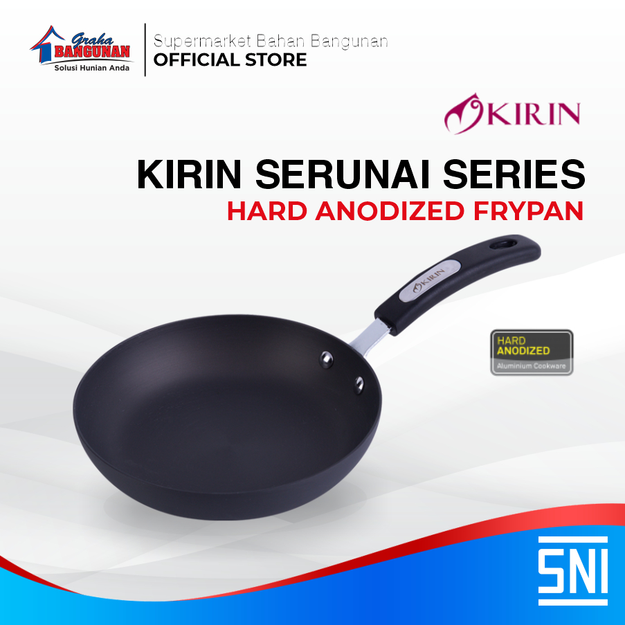 KIRIN SERUNAI SERIES HARD ANODIZED FRYPAN ( WAJAN / TEFLON )