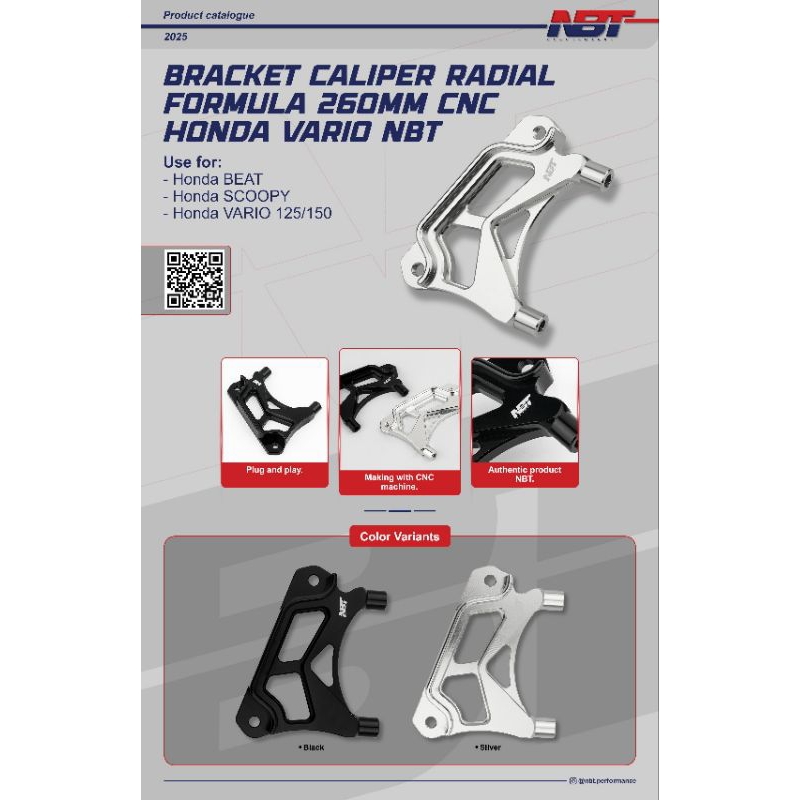 Bracket Caliper Radial Formula 260mm Cnc Honda Vario NBT