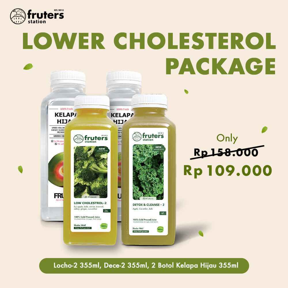 

LOWER CHOLESTEROL PACKAGE (2 Kelapa Hijau + 2 Coldpessed Juice) Fruters Station