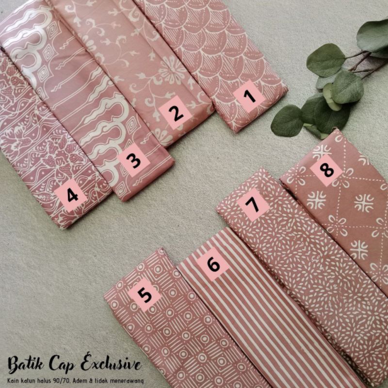 kain batik cap pink nude garutan batik 2 warna batik wanita hn