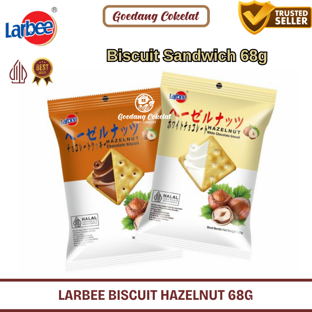 

TYL Larbee Sandwich Biscuit Hazelnut White Chocolate Biscuit Berlapis Coklat Cokelat 68g