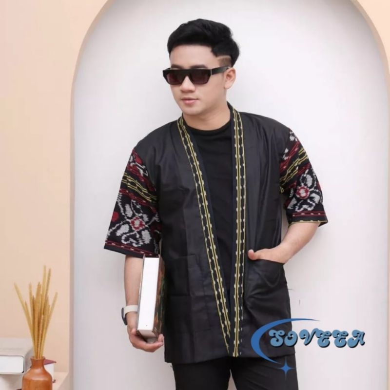 KIMONO TENUN/FASHION PRIA/BATIK PEKALONGAN/SERAGAM KERJA/TENUN TROSO JEPARA BY SOVEEA