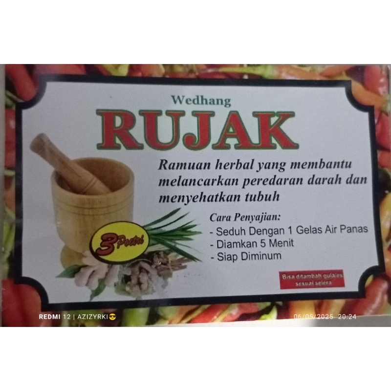 

wedang racik rempah rujak