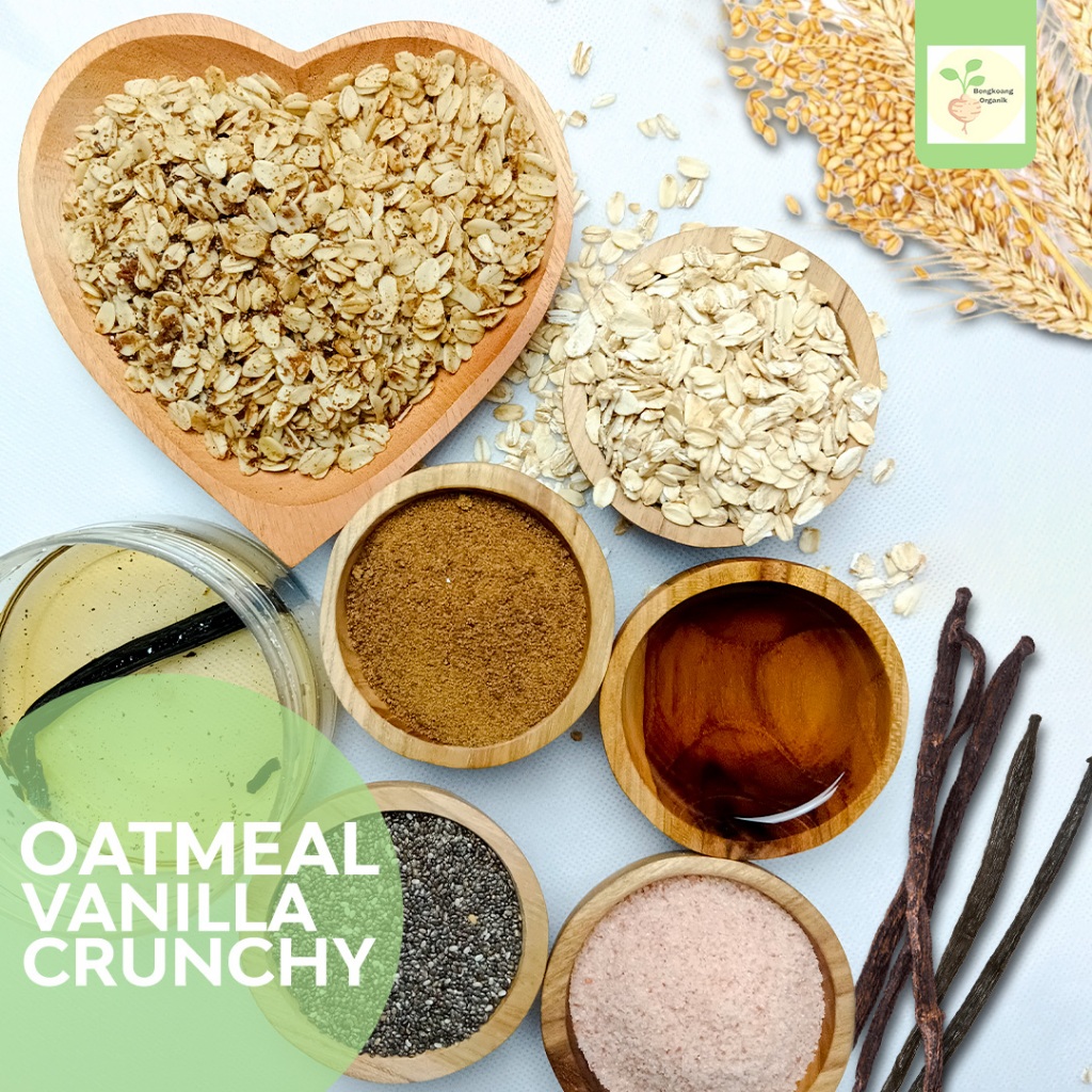 

Bny31 SUPER OATMEAL 500GR - VANILLA CRUNCHY 5 MIX Rolled Oat, Vanilla, Palm Sugar, Coconut Oil