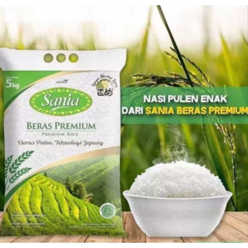 

Beras Sania kemasan 5kg siap dikirim langsung