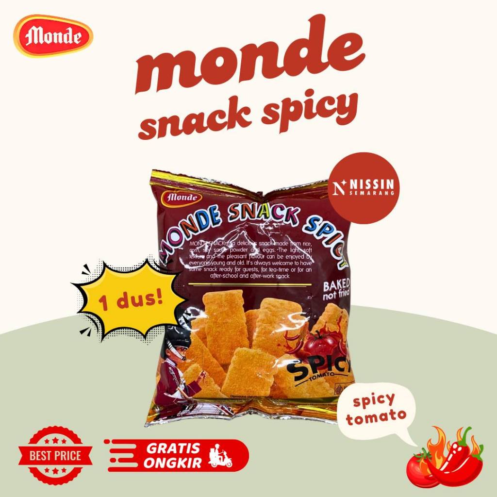 

1 Dus Nissin Monde Snack Spicy 60gr isi 30pcs