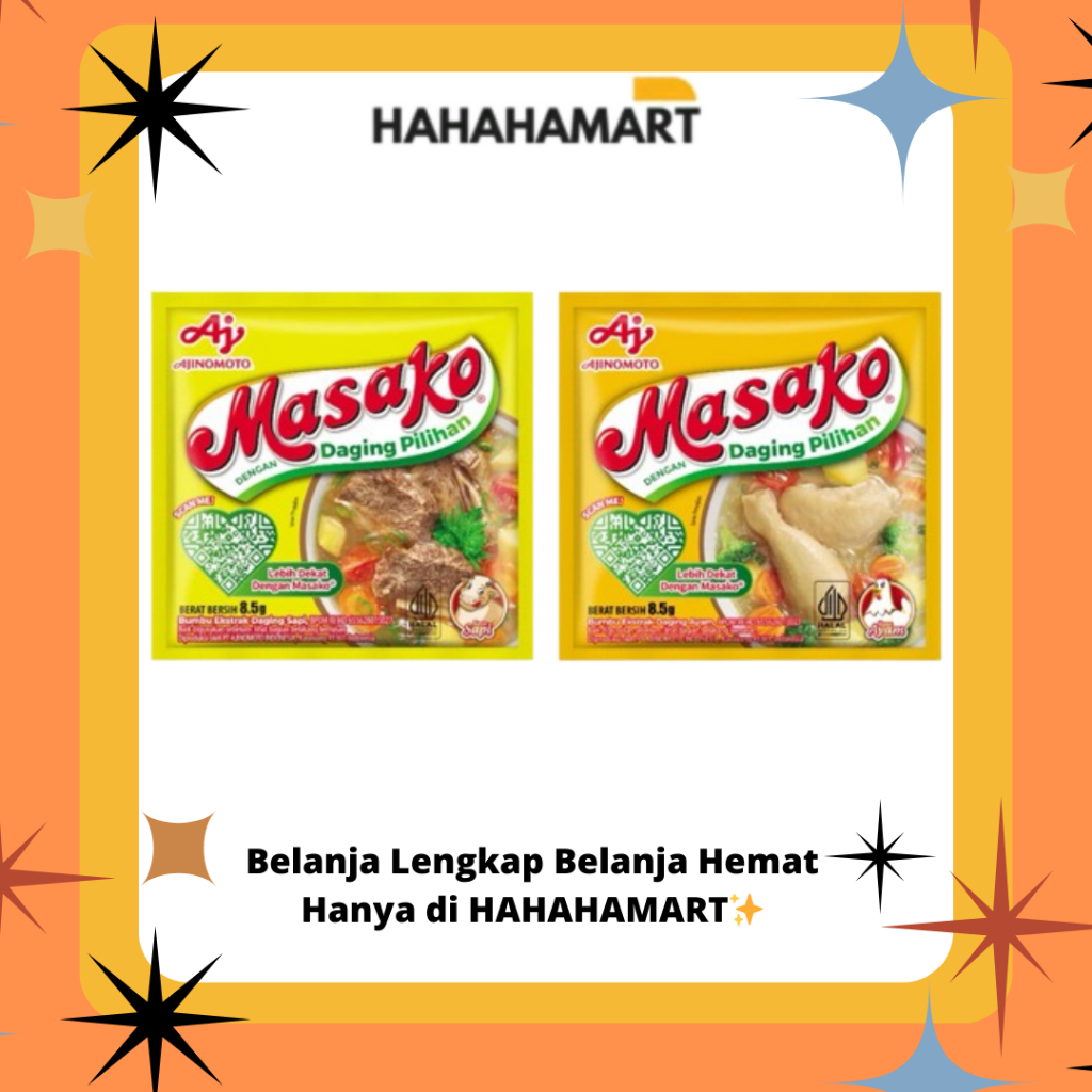 

Masako Sachet Ukuran 8,5gr Harga Paket Isi 7 Renteng Atau 84pcs
