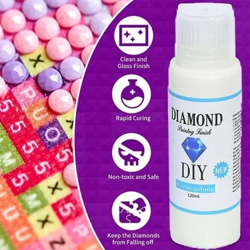 

120ml DIY Diamond Painting Converser Sealing Glue/Lem Segel Lukisan Berlian Permanent