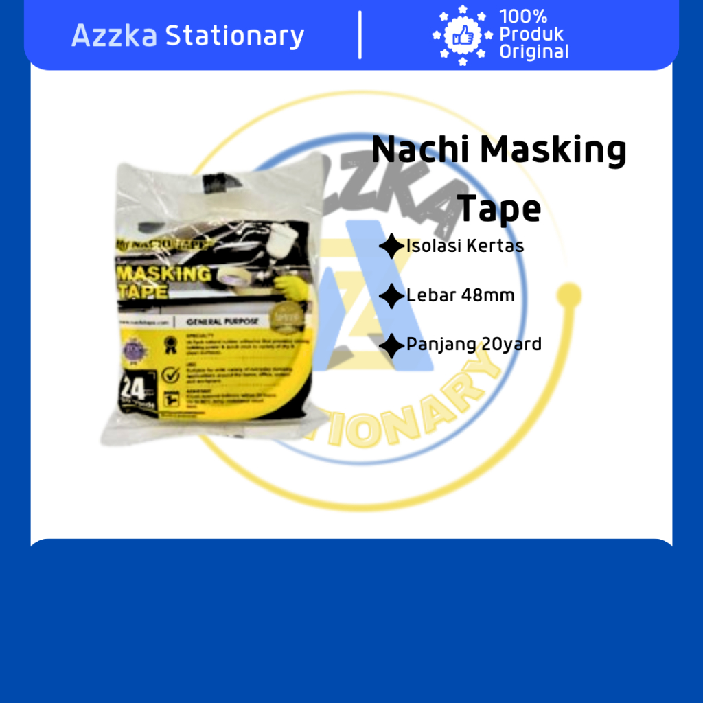 

(ROL) ISOLASI KERTAS / MASKING TAPE NACHI 24MM 1 INCH