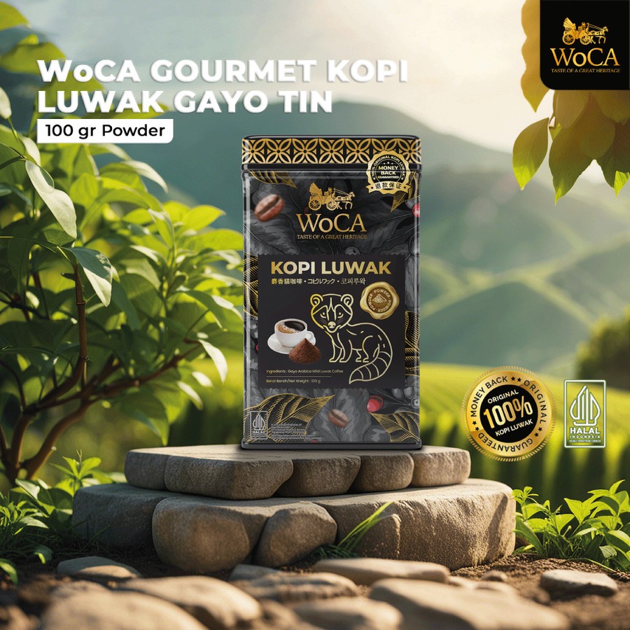 

WoCA Gourmet Luwak Gayo Coffee Tin (Bean/Powder/8 Sachet Drip)