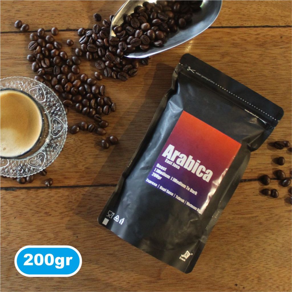 

Arabica - Roast Bean / Bubuk / biji kopi Kualitas Super 200gr