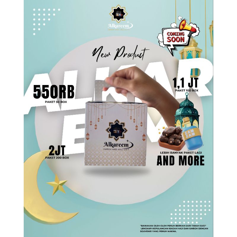 

Paket 50 box Oleh-oleh umroh dan haji murah