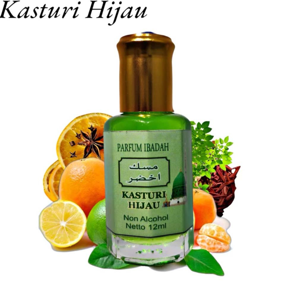Bibit Parfum Kasturi Hijau Original 12ml