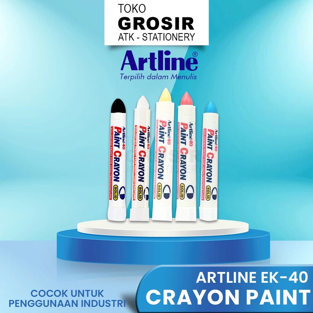 

(LIVE) GROSIR Paint Crayon Artline EK-40 ≈ Solid Marker Spidol Tahan Panas Industri