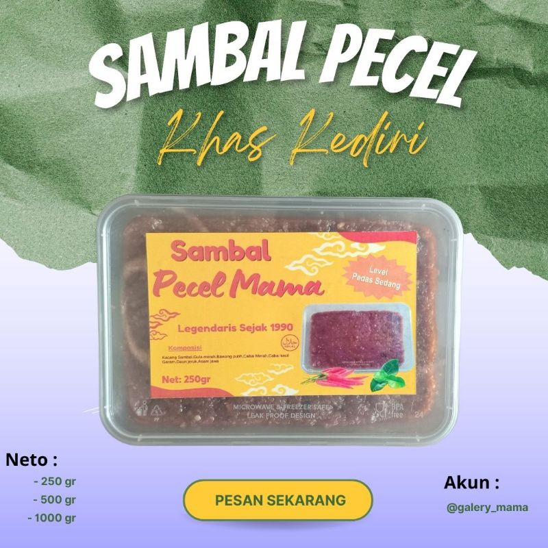 

Sambel Pecel 1kg Asli Kediri, Pedas Sedang Kualitas terjamin untuk Kelezatan Rasanya